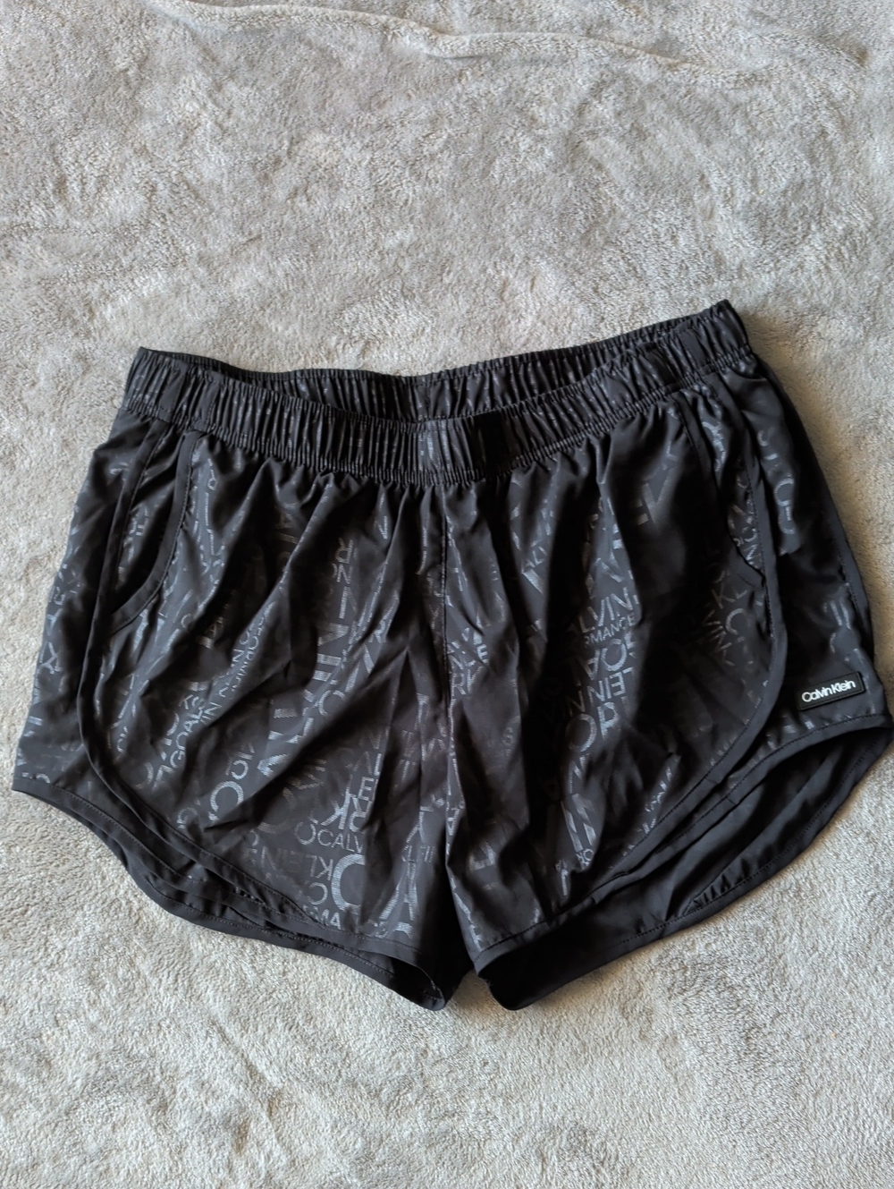 Calvin Klein Black Logo-Print Women's Athletic Shorts